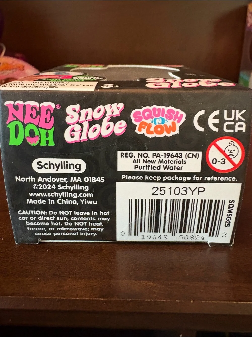 Authentic NeeDoh Squish N Flow Snow Globe - Purple / Blue